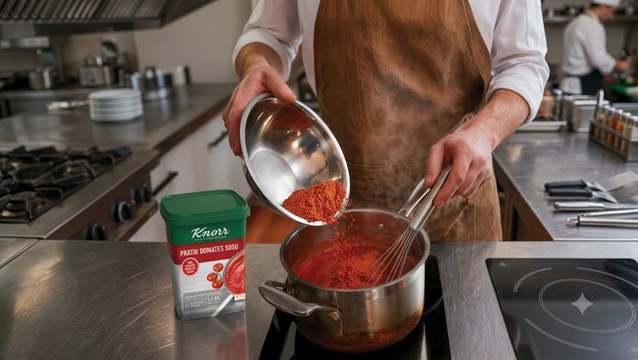 Her mevsim standart domates lezzeti: Knorr Professional Pratik Domates Sosu