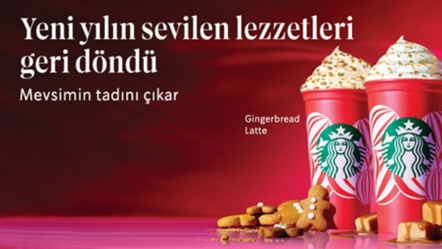 Starbucks yeni yılı sevilen lezzetleriyle karşılıyor!